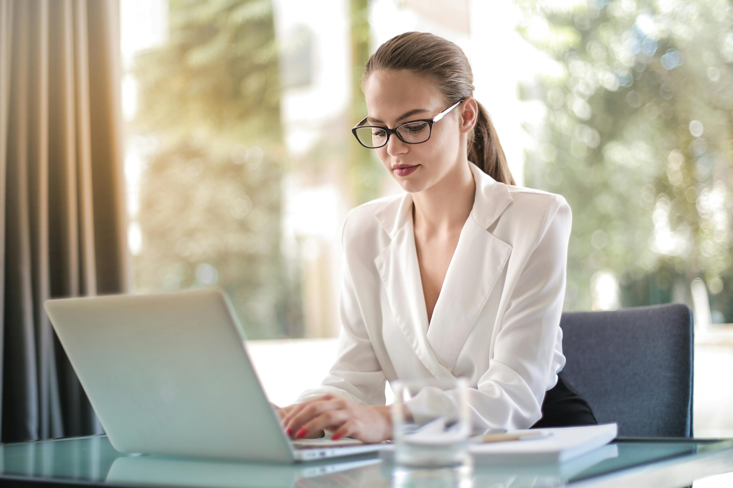 woman sending encrypted emails