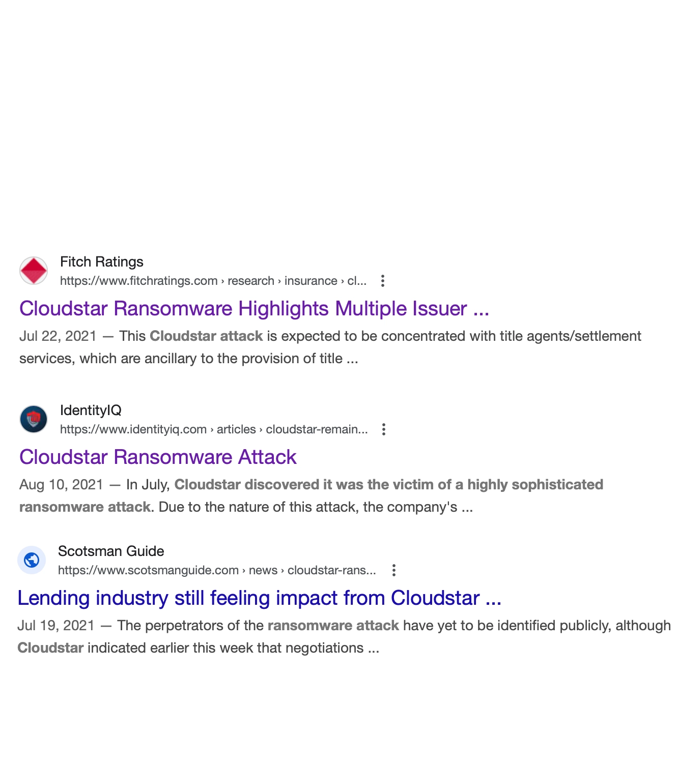 Cloudstar Ransomware Headlines